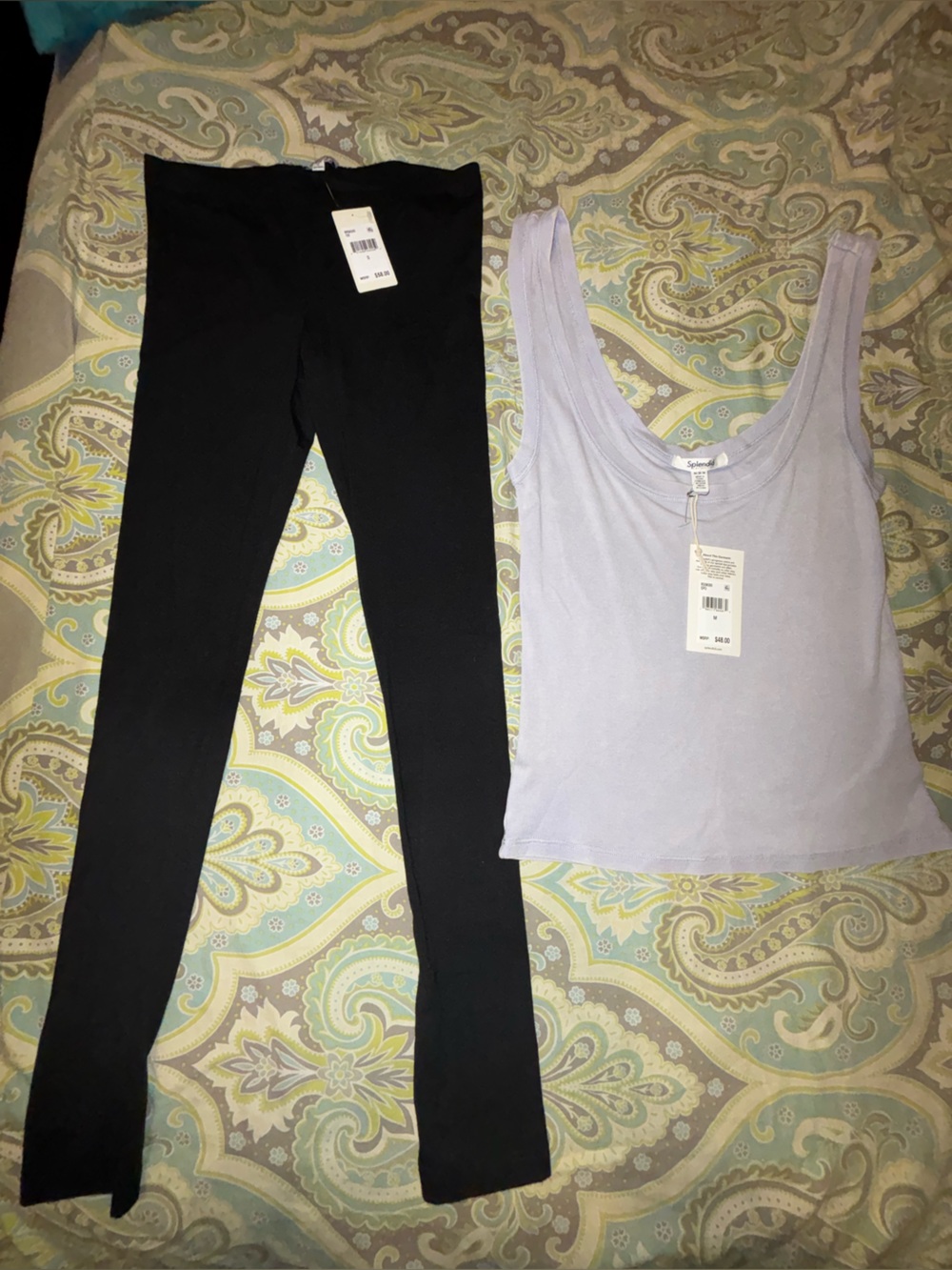 Splendid Black Ponte Leggings and Top